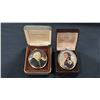Image 1 : PENDANT PORTRAITS OF QUEEN VICTORIA & QUEEN ELIZABETH II - REPRODUCED BY PETER BATES LTD.