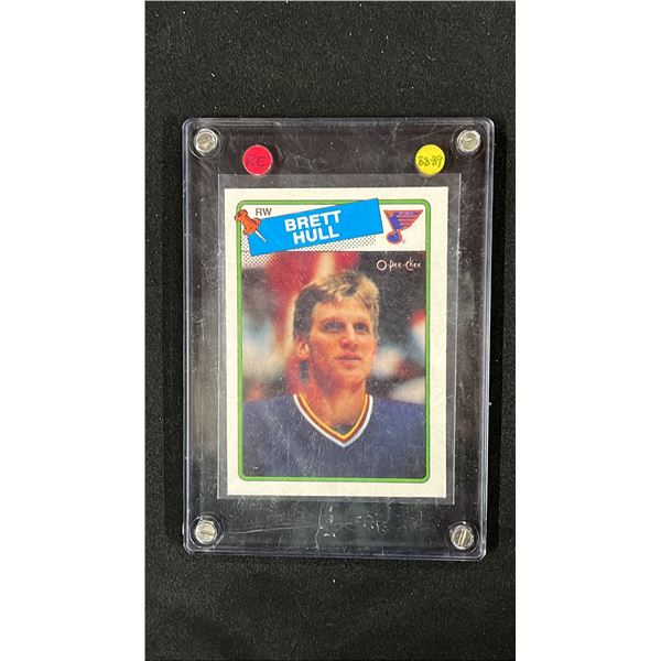 1988-89 O-PEE-CHEE BRETT HULL ROOKIE CARD