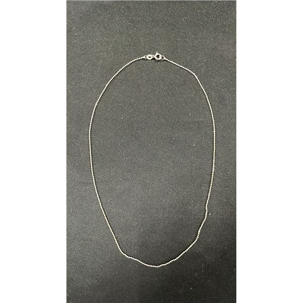 .925 STERLING SILVER 1.2MM CHAIN NECKLACE - 18" LONG