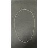 Image 1 : .925 STERLING SILVER 1.2MM CHAIN NECKLACE - 18" LONG