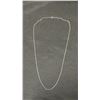 Image 1 : 14KT WHITE GOLD 1.3MM CHAIN BRACELET - 9" LONG
