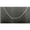 Image 2 : 14KT WHITE GOLD 1.3MM CHAIN BRACELET - 9" LONG