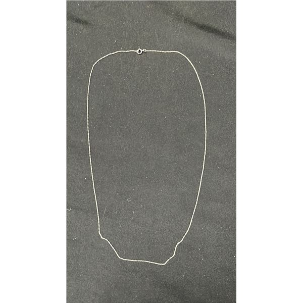 14KT WHITE GOLD 0.8MM CHAIN NECKLACE - 22" LONG