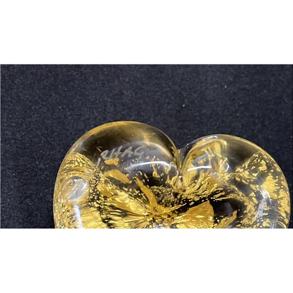 ROBERT HELD ART GLASS HEART: APPROX. 2
