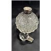 Image 5 : PAIR OF ANTIQUE CUT GLASS & SILVER SCENT BOTTLES - SMALLER ONE HAS A CHIPPED STOPPER