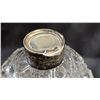 Image 7 : PAIR OF ANTIQUE CUT GLASS & SILVER SCENT BOTTLES - SMALLER ONE HAS A CHIPPED STOPPER