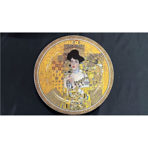 GOEBEL GUSTAV KLIMT "PORTRAIT OF ADELE BLOCH-BAUER" 12.5" DISPLAY PLATE: 506/2000