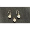 Image 2 : PEARL EARRINGS & PENDANT & (3) PAIRS OF CRYSTAL EARRINGS