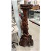 Image 2 : CARVED WOOD ASIAN DRAGON PEDESTAL/STAND: 49.5"T X 19"W X 16"D