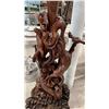 Image 4 : CARVED WOOD ASIAN DRAGON PEDESTAL/STAND: 49.5"T X 19"W X 16"D