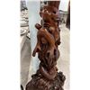 Image 5 : CARVED WOOD ASIAN DRAGON PEDESTAL/STAND: 49.5"T X 19"W X 16"D