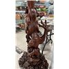 Image 6 : CARVED WOOD ASIAN DRAGON PEDESTAL/STAND: 49.5"T X 19"W X 16"D