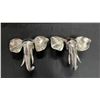 Image 1 : PAIR OF METAL WALL HANGING ELEPHANT HEADS: 12"W X 11"L