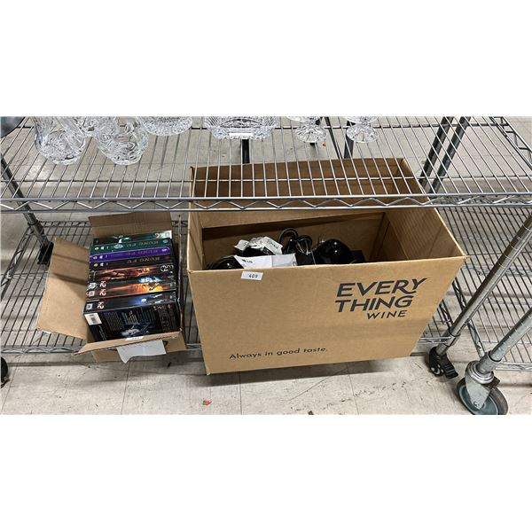 LG BLUE-RAY/DVD HOME THEATRE SYSTEM & BOX OF SEALED DVD MOVIES