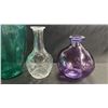 Image 3 : 4 ASSORTED VASES VARIOUS HEIGHTS & COLOURS. TALLEST APPROX 12"