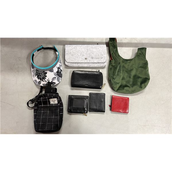 7 ASSORTED WALLETS AND TOTES