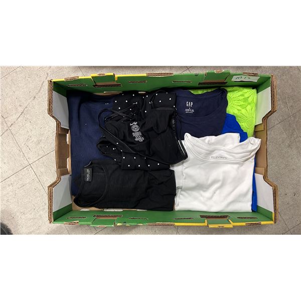 8 ASSORTED TOPS. LADIES SIZE M