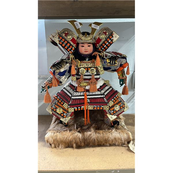 VINTAGE JAPANESE SAMURAI DOLL: APPROX. 23" TALL