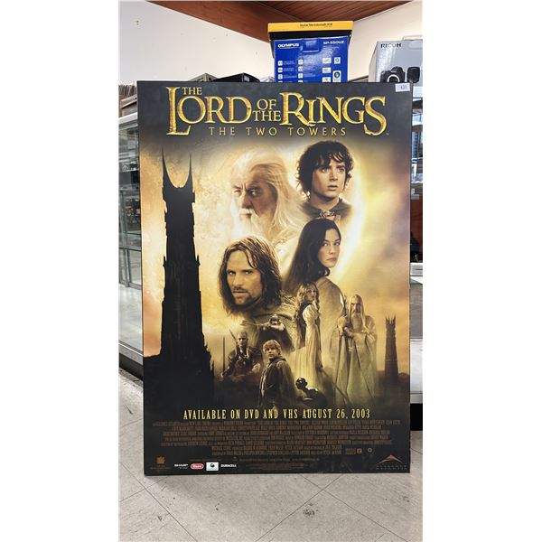 "THE LORD OF THE RINGS - THE TWO TOWERS" WOODEN WALL POSTER 39" X 27"