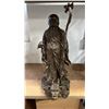Image 1 : HEAVY METAL CONFUCIUS STATUE: TOTAL HEIGHT 21.25"