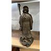 Image 2 : HEAVY METAL CONFUCIUS STATUE: TOTAL HEIGHT 21.25"