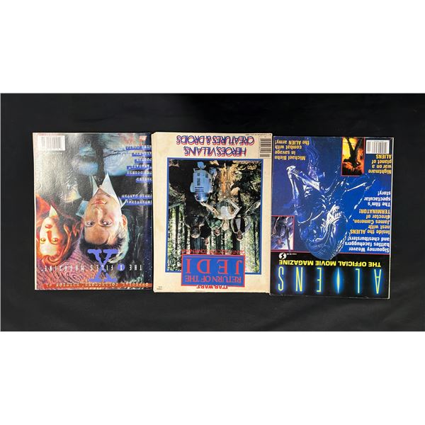 ALIENS MOVIE MAGAZINE, STAR WARS ROTJ COLLECTOR COMPENDIUM & X-FILES MAGAZINE