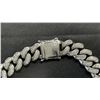 Image 2 : CRYSTAL STUDDED CUBAN LINK NECKLACE WITH BOX CLASP