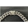 Image 2 : CRYSTAL STUDDED CUBAN LINK NECKLACE WITH BOX CLASP