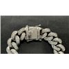 Image 2 : CRYSTAL STUDDED CUBAN LINK BRACELET WITH BOX CLASP