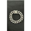 Image 1 : CRYSTAL STUDDED CUBAN LINK BRACELET WITH BOX CLASP