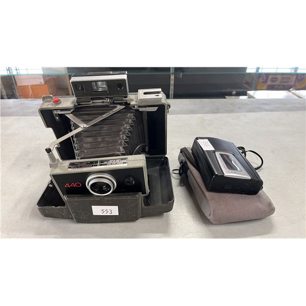 VINTAGE POLAROID 440 AUTOMATIC LAND CAMERA & VINTAGE SONY CASSETTE-CORDER TCM-454VK