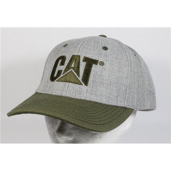 NEW WOOL EMBROIDERED HEATHER GREY CAT BALL CAP