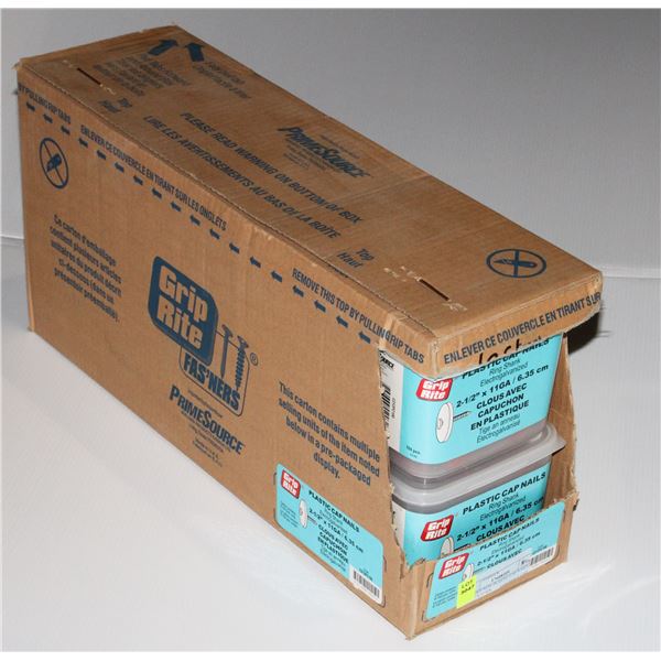 600 GRIP RITE PLASTIC CAP NAILS 2-1/2" X 11 GA