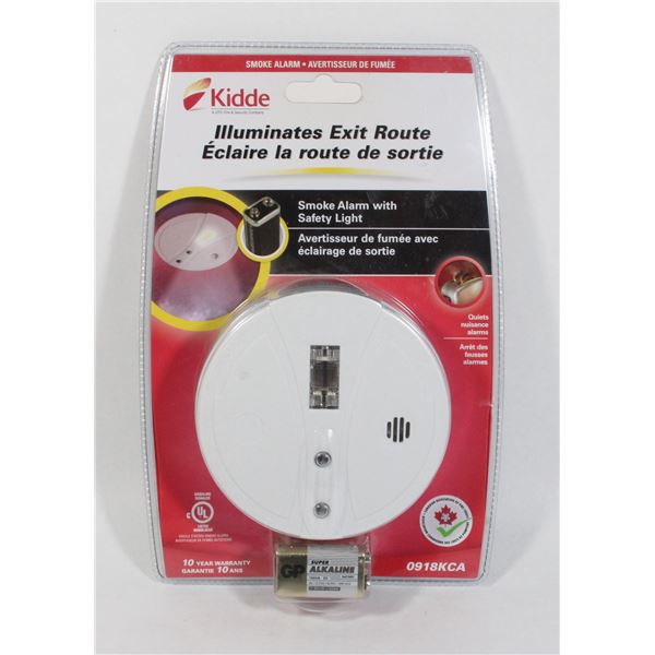 KIDDE SMOKE ALARM, WITH LIGHT  NEW