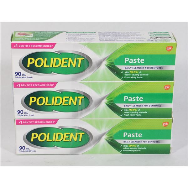 3 POLYDENT DAILY CLEANSER FOR DENTURES