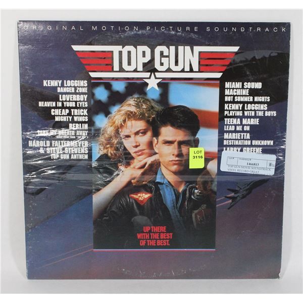 TOP GUN MOVIE SOUNDTRACK VINYL RECORD GREAT