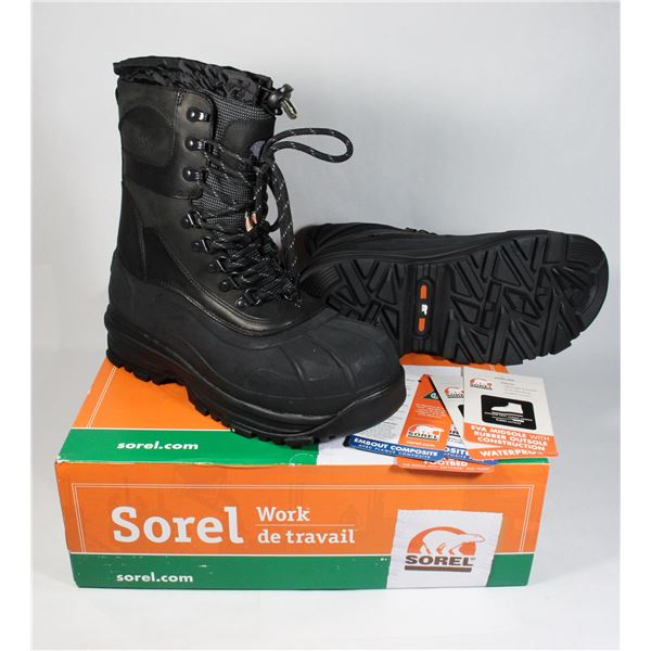 NEW SOREL CONQUEST MENS WINTER WORK BOOTS SIZE 9