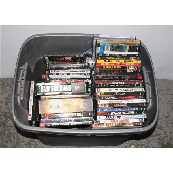 MASSIVE LOT OF APX 130+ DVDS & BAND OF BROTHERS &