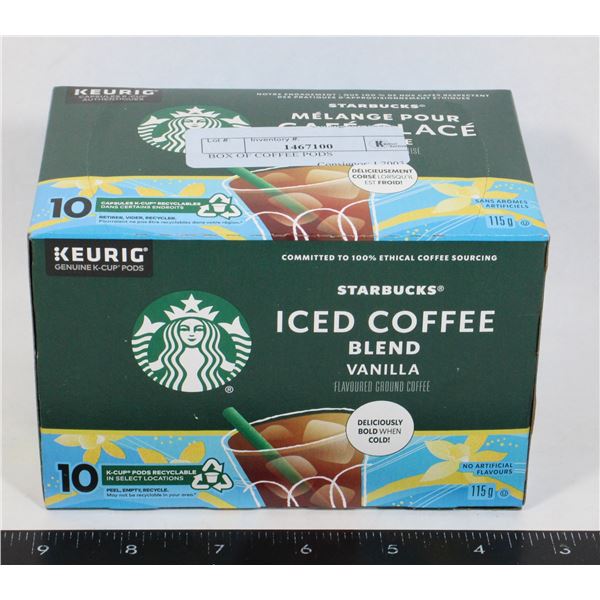 BOX OF COFFEE PODS