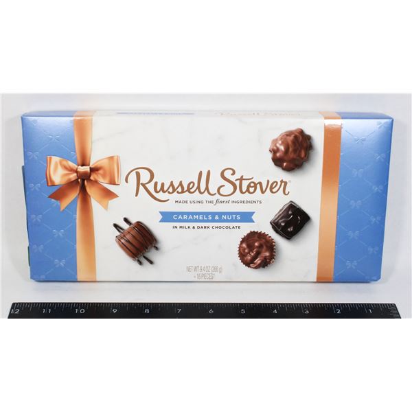 RUSSELL STOVER CARAMELS AND NUTS IN MILK AND