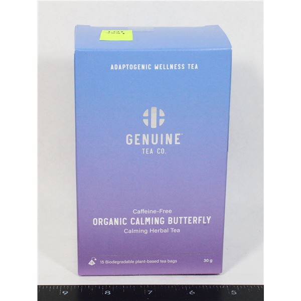 BOX OF GENUINE TEA CO CAFFEINE FREE ORGANIC CALM