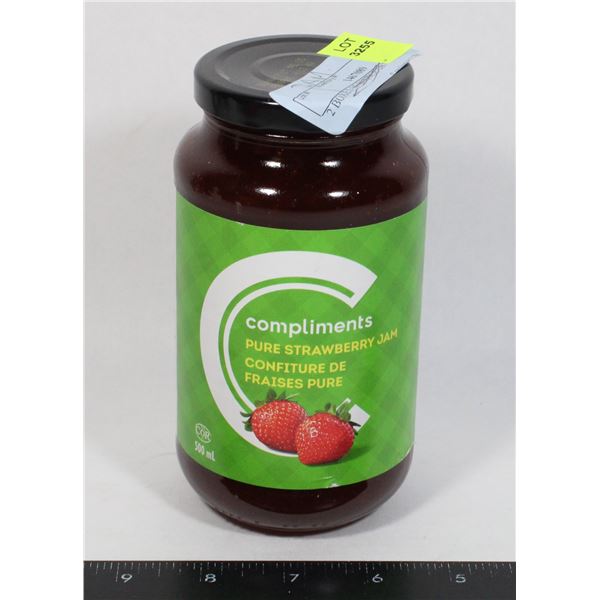 JAR OF PURE STRAWBERRY JAM 500ML