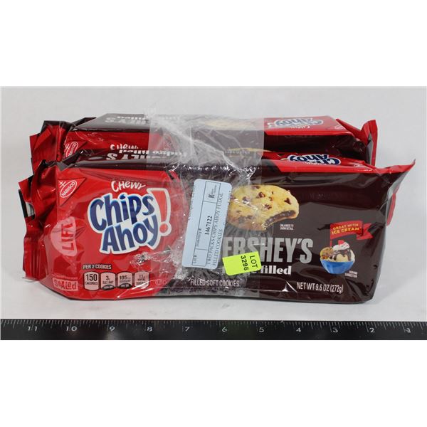 TWO PACKS CHIPS AHOY FUDGE FILLED COOKIES