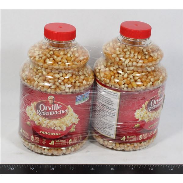 2 JARS OF POPCORN KERNELS