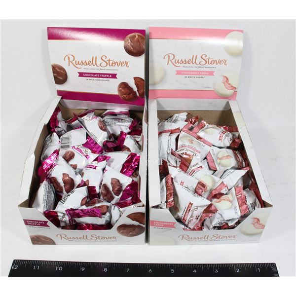 TWO RUSSEL STOVER CHOCOLATE BOXES