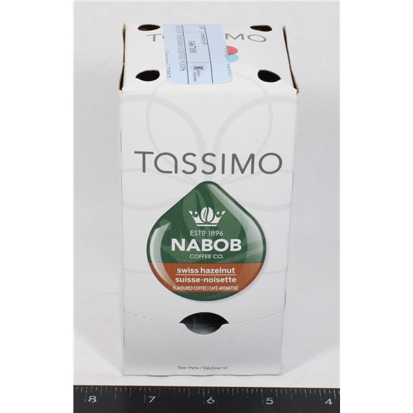 BOX OF TASSIMO COFFEE PODS