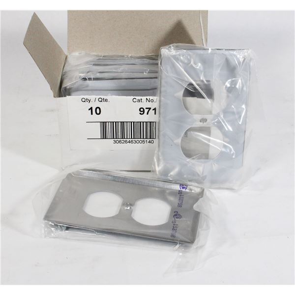 10 -STAINLESS STEEL 1 GANG DUPLEX WALL PLATES
