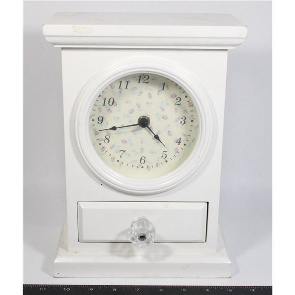 VINTAGE CLOCK WITH BOTTOM DRAWER