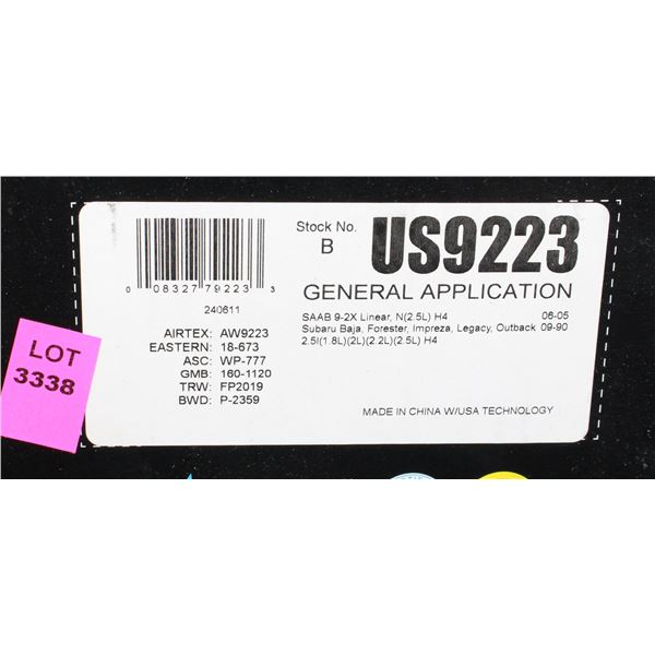 NEW USMW WATER PUMP  INFO IN PHOTO #US9223