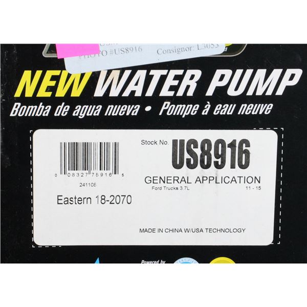 NEW USMW WATER PUMP  INFO IN PHOTO #US8916